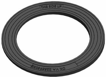 Lauridsen skrå toppring Ø315 mm, høyde 9-22 mm - plast