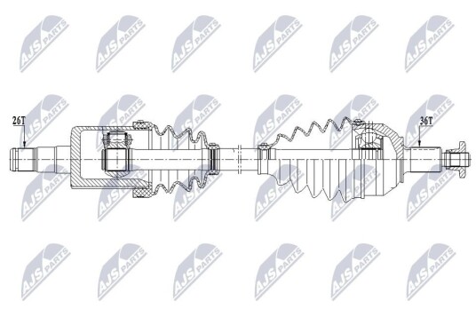 Nty Drivaksel NTY NPW VW 206 Nty Drivaksel NTY NPW VW 206