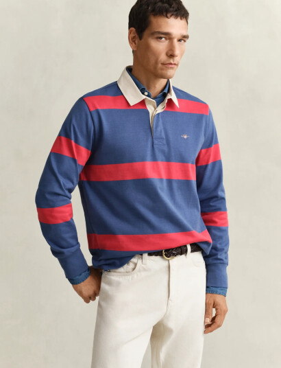 GANT Striped Rugger Blue M GANT Striped Rugger Blue M