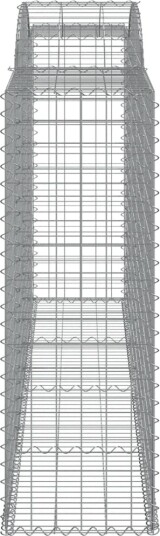 vidaXL Gabionkurver buede 6 stk 300x50x140/160 cm galvanisert jern