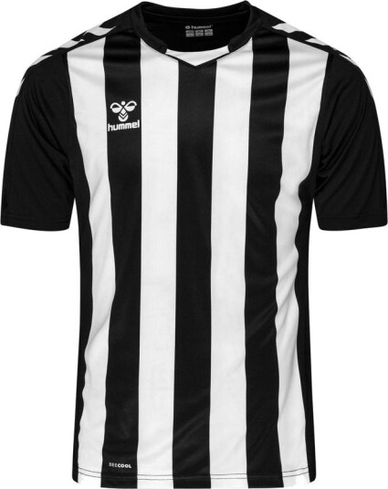 Hummel Spillerdrakt Core Striped   Svart/hvit Barn størrelse 140 cm