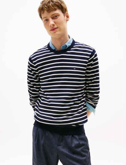 Tommy Hilfiger Essential Ssnl Cotton Crew Neck - Navy - M