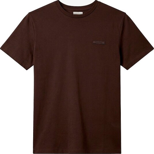 Calvin Klein T skjorte Ss Slim Supima Logo Patch Tee Brun