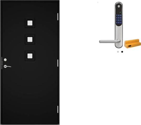 Ytterdør Swedoor Clever-Line+ Koli med Yale Doorman Classic Home