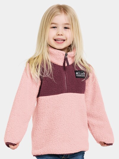 Didriksons Gosig Kids 1/2zip Jacket Rosa 120
