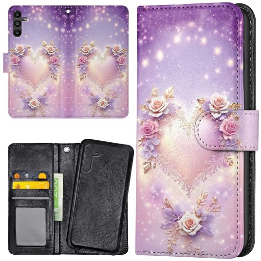 Lommebok Deksel Heart for Samsung Galaxy A17 5G