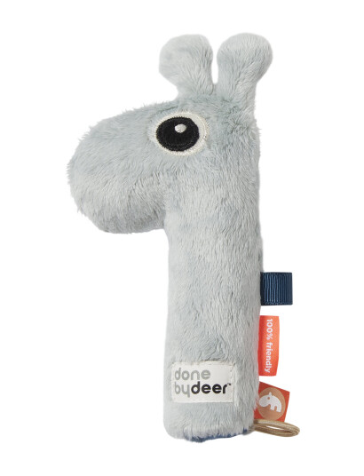 Done by Deer Squeaker Rattle Raffi Blue - Blue - 17X 7X 3CM