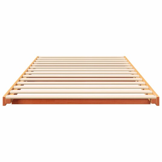 Gulvbedramme Voksbrun 80 x 210 cm Heltre furu