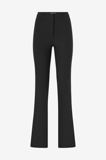 Bubbleroom Bukser High Waist Stretchy Flared Svart