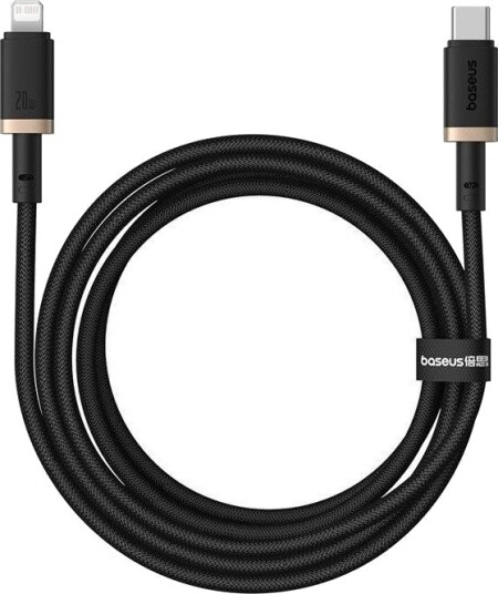 Usb-C Til Lightning-Kabel Baseus Dura Series 20W 2.4A 2 M Gull/Svart P10377800u01-02