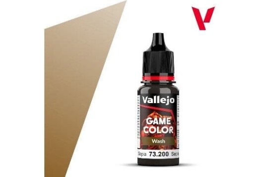 Vallejo Game Color Sepia Wash 18ml Modellbygging Acrylmaling 73.200