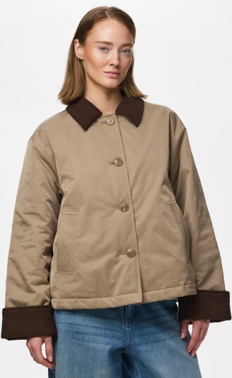 Pieces Pcjorma Short Padded Jacket Bc Beige M Pieces Pcjorma Short Padded Jacket Bc Beige M
