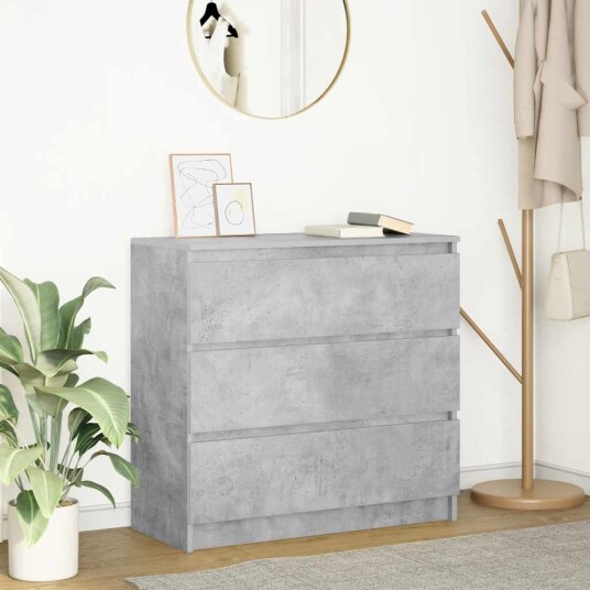 Skjenk betonggrå 80x35x76 cm konstruert tre Skjenk betonggrå 80x35x76 cm konstruert tre