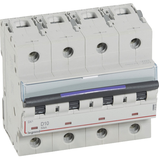 Legrand DX3 MCB automatsikring D10 4P 6M 50kA