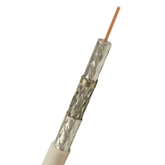 Nexans KTV Koaksialkabel Hvit 4,8 Mm Ytre Bobin 305 M Stikkontakter & Kabler