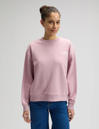 Lee Jeans Logo Crew Sws Pink L x 00 Lee Jeans Logo Crew Sws Pink L x 00
