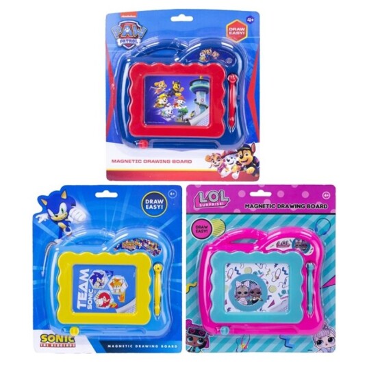 PAW Patrol/Sonic/L.O.L. Surprise Magnetisk Tegnebrett assortert