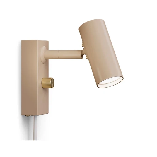 Belid Cato Vegglampe Nougat/Messing