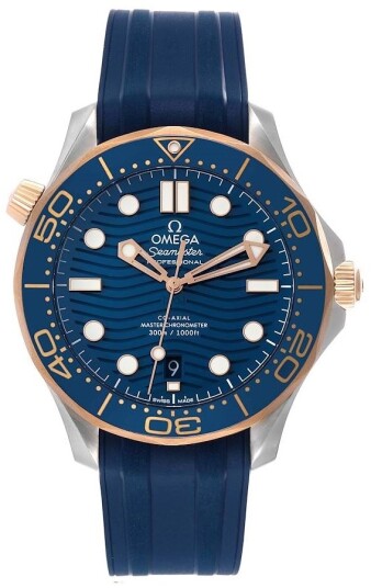 Omega Herreklokke 210.22.42.20.03.002 Seamaster Diver 300M Blå/Gummi