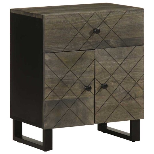  Nattbord svart 50x33x60 cm heltre mango 8721158447883
