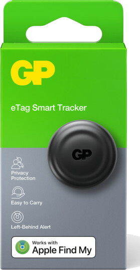 GP eTag Smart Tracker - Svart med Find My Kompatibilitet