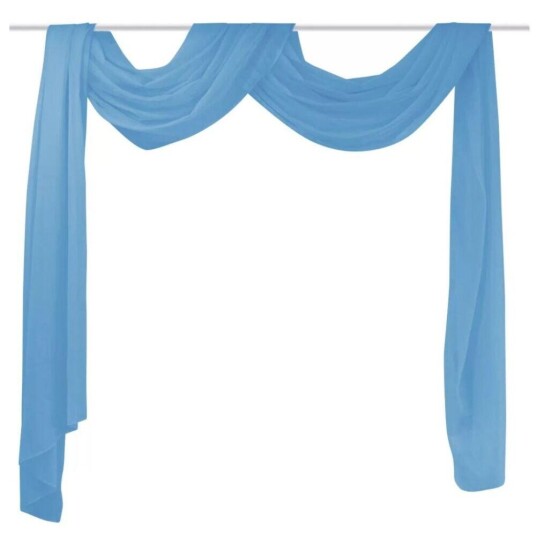 Vidaxl Florlett Voile Drapering Turkis 140 X 600 Cm
