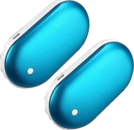 2 Pakke Oppladbare Håndvarmere USB Power Bank Elektrisk Lommevarmer