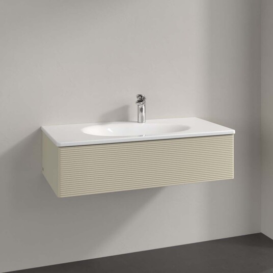 Villeroy & Boch Antao Servantskap med 1 skuff 98,8x49,3x25,6 cm m/lys Grå Matt