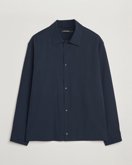 J.Lindeberg Celian Seersucker Overshirt Navy