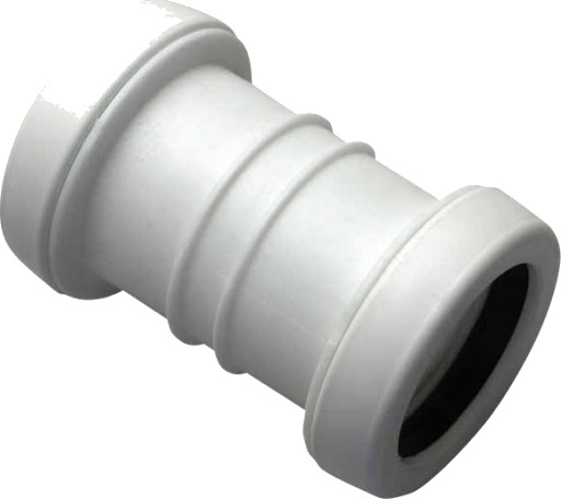 Wavin Wafix 32mm Løpemuffe i Plast for Avløpssystem - Hvit
