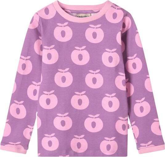 Småfolk Elstar Long Sleeved Top With Apples Purple 110 116