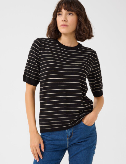 Kaffe Kalizza Striped Knit - Black - XL Kaffe Kalizza Striped Knit - Black - XL