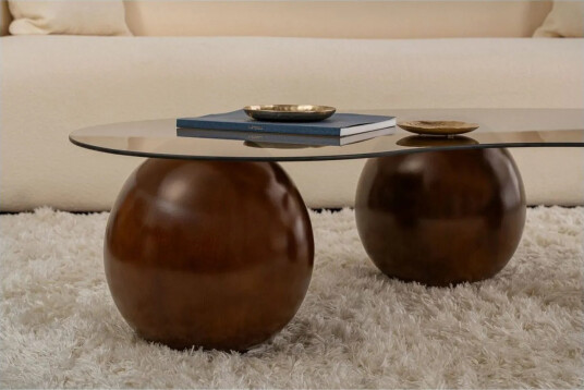 Sofabord Sphere Valnøtt / Bronse - Valnøtt / Bronse