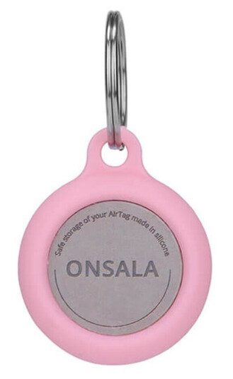Onsala Silikonholder til AirTag med nøkkelring - Rosa