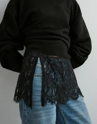 Nelly   Svart   Lace Mini Skirt