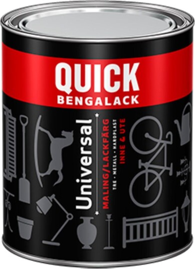 Quick bengalack universal hvit blank 075 liter