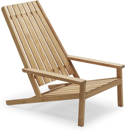 Fritz Hansen - Between Lines Deck Chair - Utendørs Spisebordstoler - Stine Weigelt - Blå - Tre Fritz Hansen - Between Lines Deck Chair - Utendørs Spisebordstoler - Stine Weigelt - Blå - Tre
