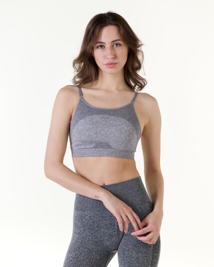Bumpro Power Up! Bra Dark Green Melange - M