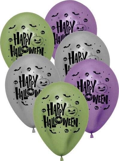 Butterick's Ab Ballonger Happy Halloween Metallic 6-pakning 200292