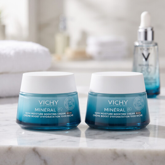 Vichy Minéral 89 100H Moisture Boosting Cream Parfymefri 50 ml 2 stykker Vichy Minéral 89 100H Moisture Boosting Cream Parfymefri 50 ml 2 stykker