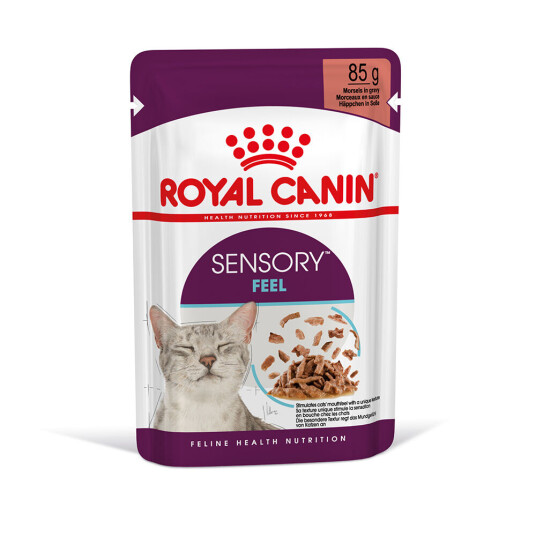 Royal Canin Feline Sensory Feel Våtfôr til Katter 12x85g - Gravy med Kylling og Laks