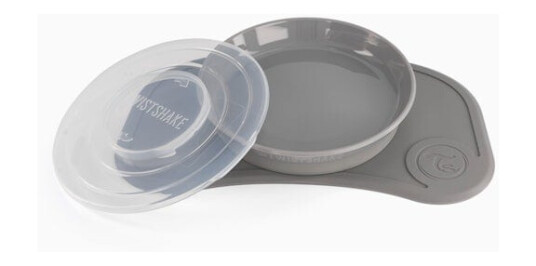 Twistshake Click-mat mini + Plate Grey Twistshake Click-mat mini + Plate Grey