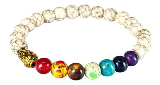Chakraarmbånd med Buddhadetalj Chakraarmbånd med Buddhadetalj