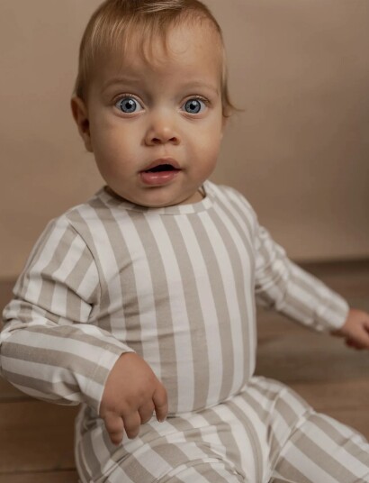 Hanevild Striped Romper Cream 62