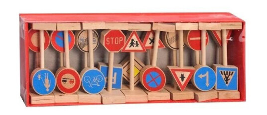 Playwood Wooden Traffic Sign Set 18 pcs.