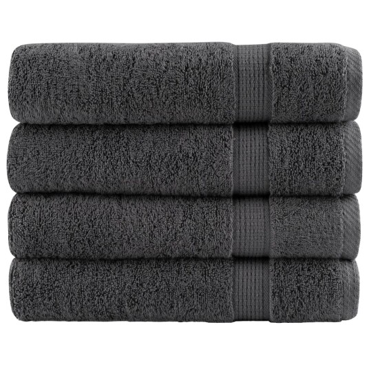 Premium håndklær SOLUND 4 stk antrasitt 50x100 cm 600gsm Premium håndklær SOLUND 4 stk antrasitt 50x100 cm 600gsm