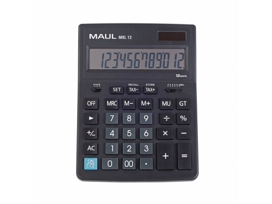 Maul Mxl 12, Desktop, Skjerm, 12 Sifre, 1 Linjer, Batteri, Sort Maul Mxl 12, Desktop, Skjerm, 12 Sifre, 1 Linjer, Batteri, Sort