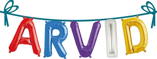 Ballonggirlander Folie Navn - Arvid