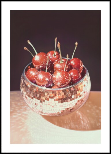 Sparkling Disco Cherries Plakat / 50x70 Sparkling Disco Cherries Plakat / 50x70
