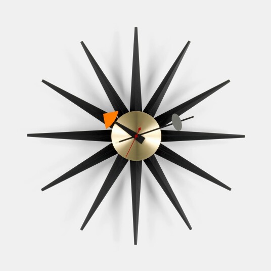 Vitra Sunburst Clock, Brass Vitra Sunburst Clock, Brass